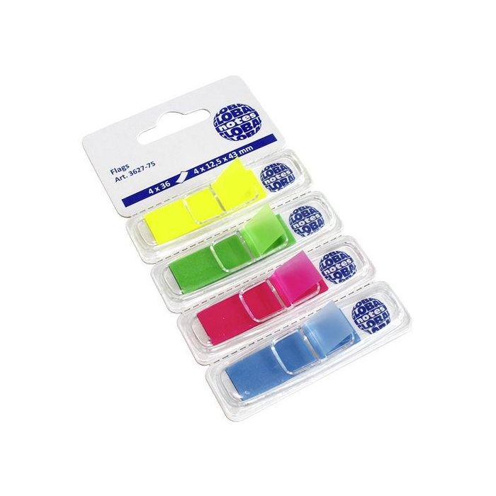 Banderitas Adhesivas (1/2 ) Pack De 4 (Amarillo-Verde-Rosa-Azul) (Set de 12)
