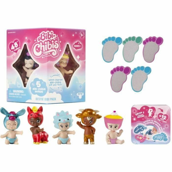 Bandai BIBI CHIBIS Pack de 5 Figuras Coleccionables Bebé - Modelo Aleatorio con 3 Figuras Misteriosas 0 Bandai BIBI CHIBIS Pack de 5 Figuras Coleccionables Bebé - Modelo Aleatorio con 3 Figuras Misteriosas 0