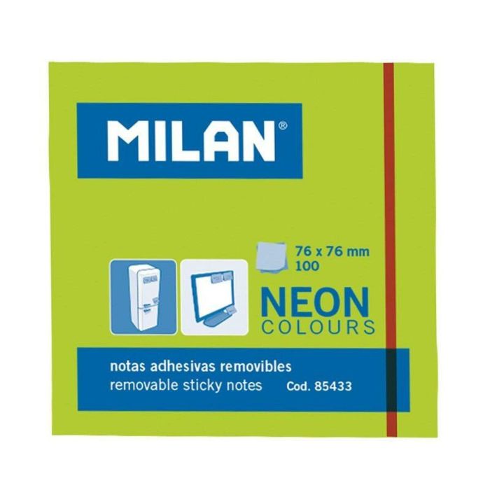 Notas Adhesivas Milan Verde 76 x 76 mm (10 Unidades) 1