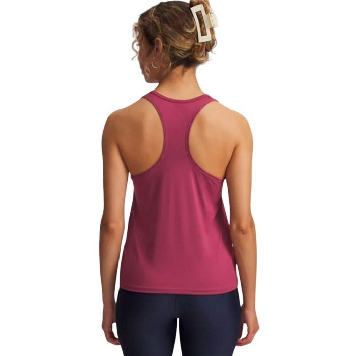 Camiseta para Mujer sin Mangas Under Armour Tech Knockout Rojo Carmesí Fitness S 1