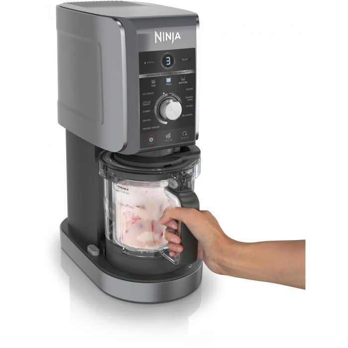 Ninja NC501EU Creami Deluxe Máquina de Helados y Batidos 2.1L con 3 Recipientes, Preparación de Sorbete, Negro/Plata 6 Ninja NC501EU Creami Deluxe Máquina de Helados y Batidos 2.1L con 3 Recipientes, Preparación de Sorbete, Negro/Plata 6