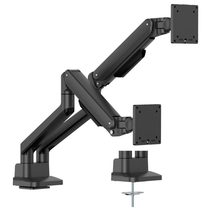 Iiyama Soporte de Monitor 100x100 Dual 2x12kg para 24-32" con Gasdruckfeder, Negro