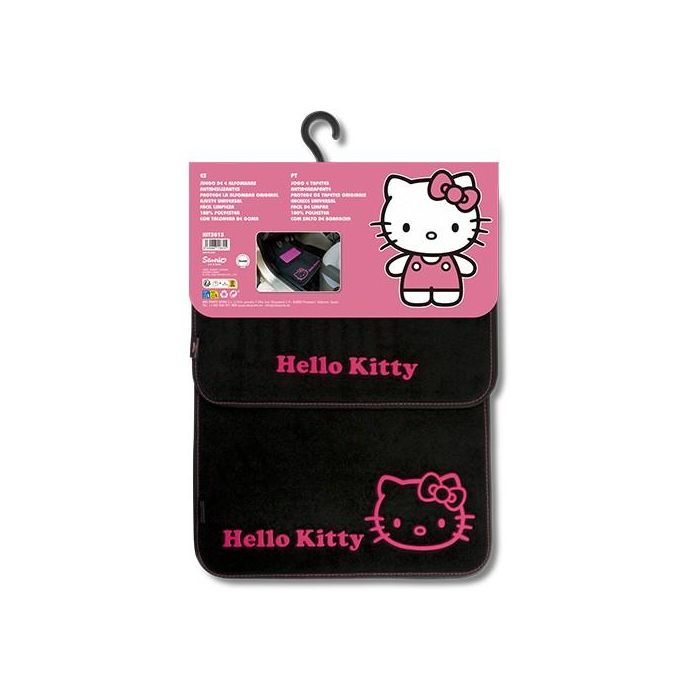 Set de Alfombrillas para Coche Hello Kitty Negro Rosa (4 pcs) 2 Set de Alfombrillas para Coche Hello Kitty Negro Rosa (4 pcs) 2