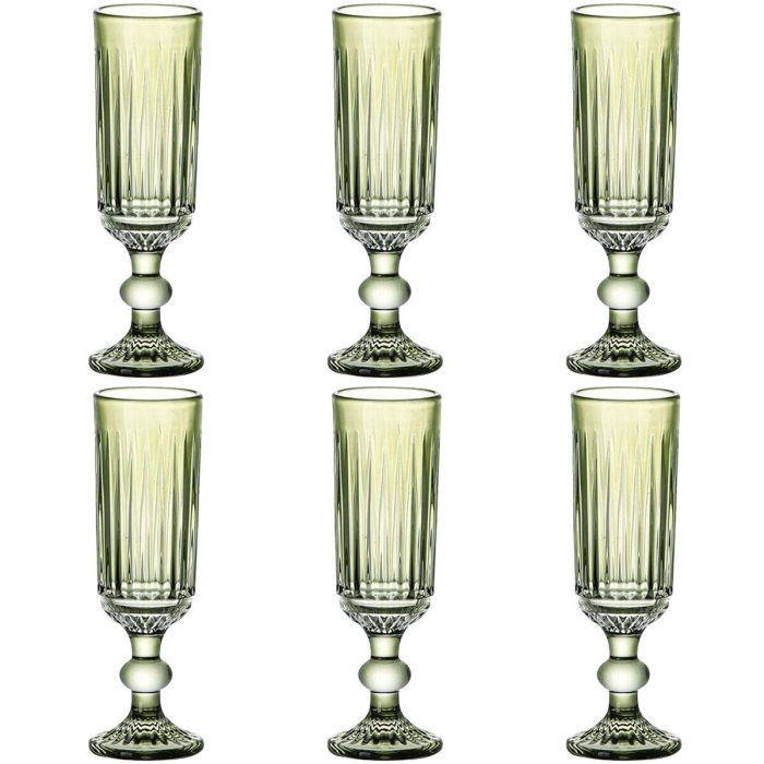 Copa Basicos DKD Home Decor Verde 6 x 18.4 x 6 cm Set de 6