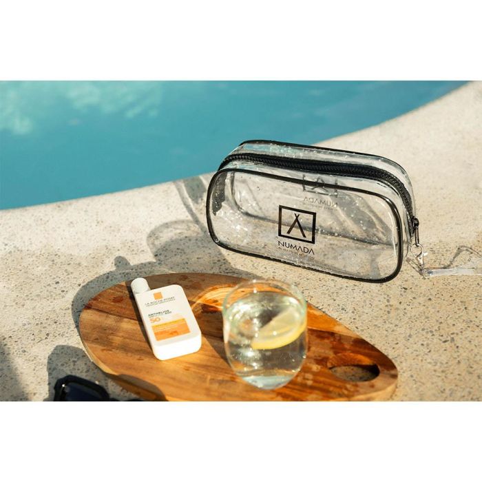 Numada Neceser de viaje transparente de PVC 23 x 11,5 x 6,5 cm 6 Numada Neceser de viaje transparente de PVC 23 x 11,5 x 6,5 cm 6