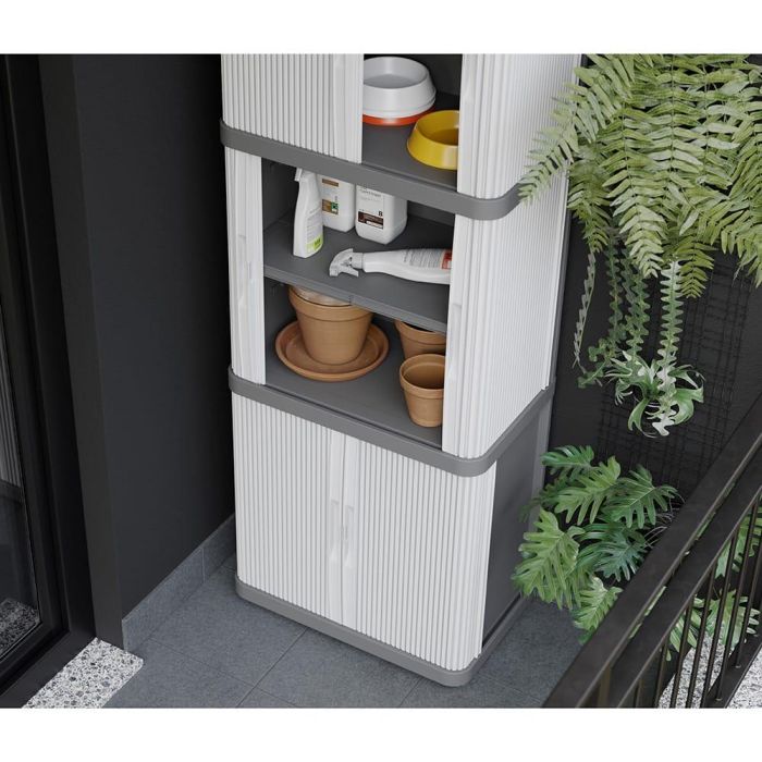 Terry Armario Rolling Space Modular 3, 170 x 59 x 36 cm, Gris, Modular, Apto Interior/Exterior, Reciclado 90%, IP43 4