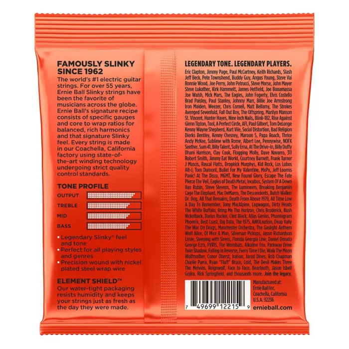 Ernieball Juego de Cuerdas Eléctrica Slinky Heavy Bottom 10-52 1
