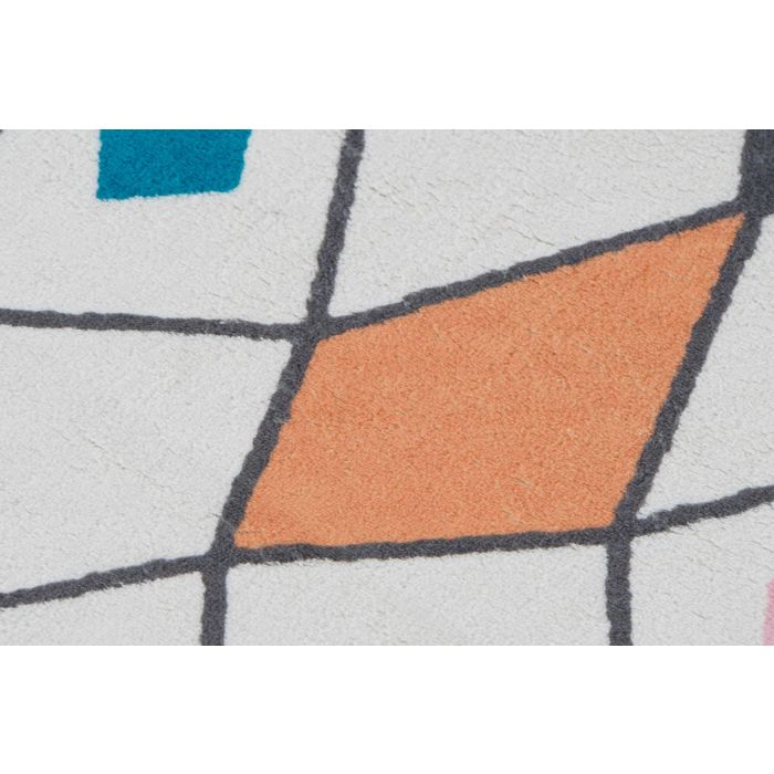 DKD Home Decor Alfombra Moderna de Poliéster Multicolor con Rombos 240x60 cm 600 gsm (2 Unidades) 2