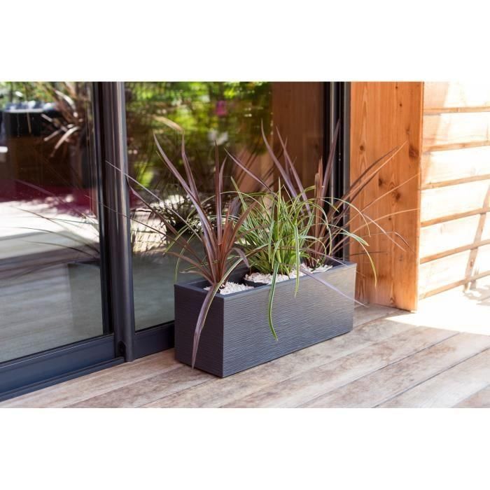 EDA PLASTIQUE Balconniere Graphit Up - 25 L - 59 x 19.5 x 22.8 cm - Gris antracita 3