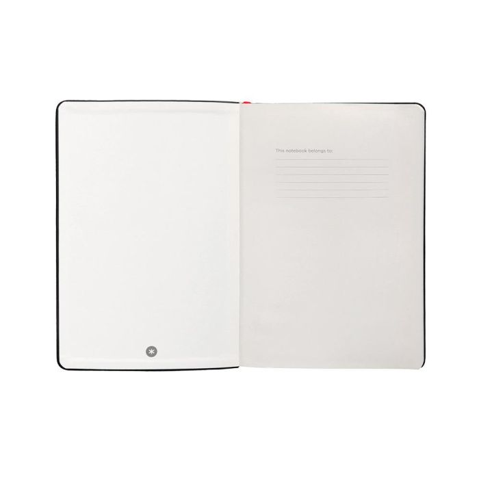 Cuaderno Con Gomilla Antartik Notes Tapa Dura A4 Hojas Rayas Negro Y Rojo 100 Hojas 80 gr Fsc 6