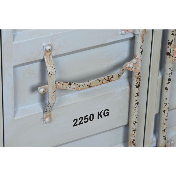 DKD Home Decor Estantería Vintage Contenedor Azul Celeste 44 x 168.5 x 87 cm Metal y MDF con 2 Puertas 4