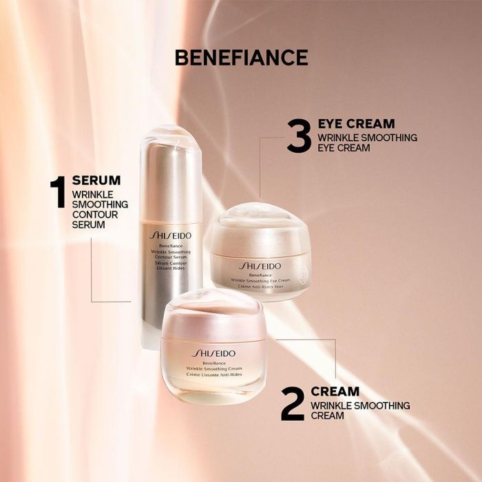 Shiseido Benefiance Wrinkle Smoothing Serum 30 ml con ReNeura Technology+ y KOMBU-Bounce Complex para rostro