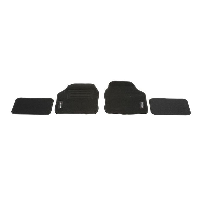 Dunlop Juego de 4 alfombrillas para coche 65x30x42cm Negro Textil/goma 2 Dunlop Juego de 4 alfombrillas para coche 65x30x42cm Negro Textil/goma 2