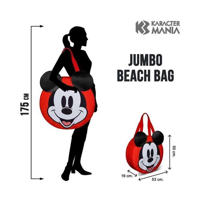 Karactermania Bolsa de Playa Jumbo Mickey Mouse Face 53 x16 x50 cm Multicolor Poliéster 6