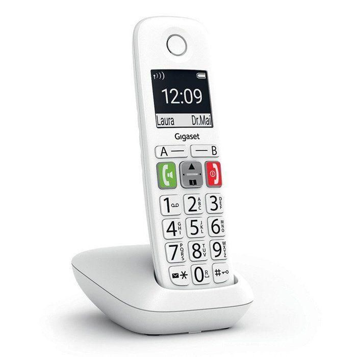 Gigaset E290 Teléfono Fijo Blanco Ergonómico con Teclado Grande, Pantalla Iluminada y Audio Boost, Fabricado en Alemania Gigaset E290 Teléfono Fijo Blanco Ergonómico con Teclado Grande, Pantalla Iluminada y Audio Boost, Fabricado en Alemania