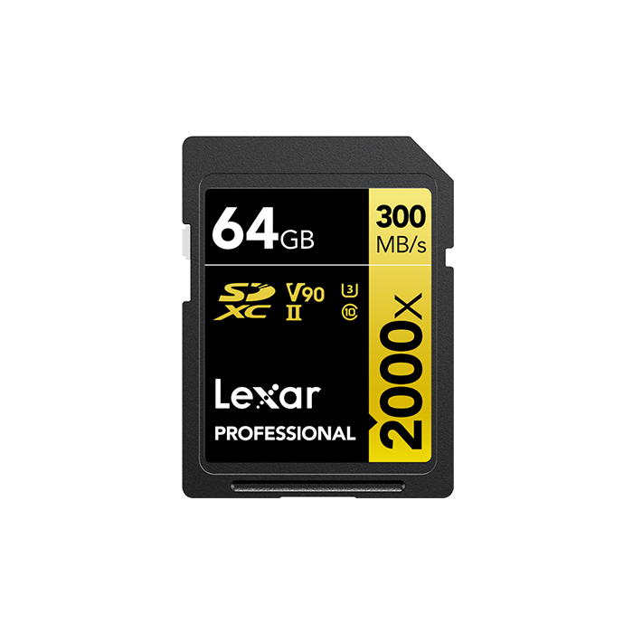 Lexar LSD2000064G-BNNNG Tarjeta SDXC Profesional 2000x 64 GB UHS-II V90 Clase 10