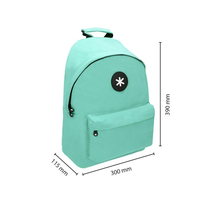 Cartera Antartik Mochila Con Asa Y Bolsillos Con Cremallera Color Verde Menta 310x160x410 mm 1