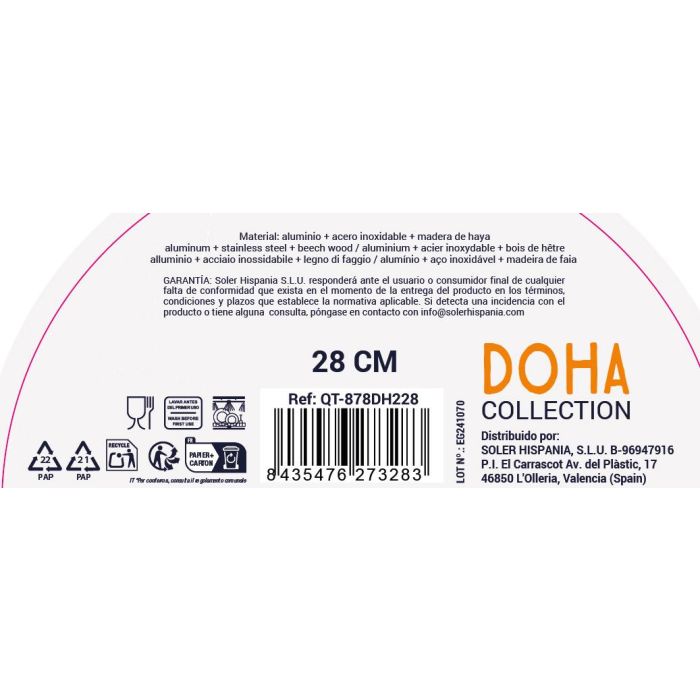 Wok de aluminio forjado 28 cm Full Doha Quttin - Inde (6 Unidades) 5 Wok de aluminio forjado 28 cm Full Doha Quttin - Inde (6 Unidades) 5