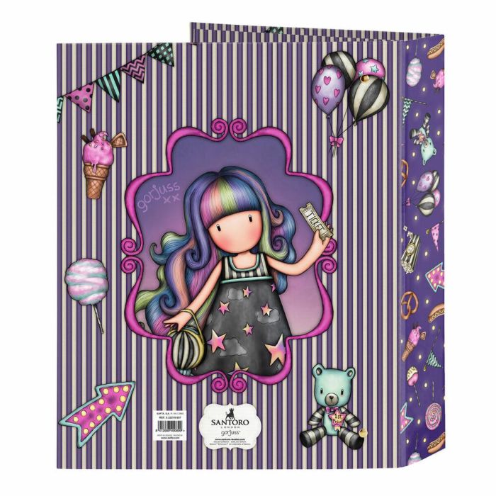 Carpeta de anillas Gorjuss Up and away Morado A4 27 x 33 x 6 cm 1