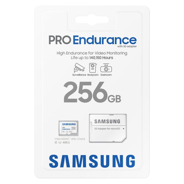 Samsung PRO Endurance 256GB MicroSDXC UHS-I U3 100MB/s 40MB/s con Adaptador