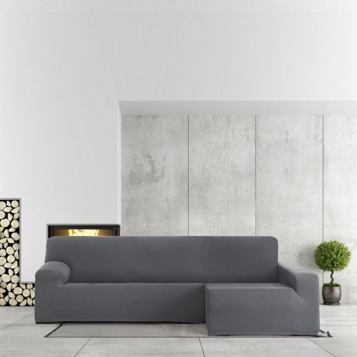 Funda para chaise longue de brazo largo derecho Eysa BRONX Gris oscuro 170 x 110 x 310 cm 5