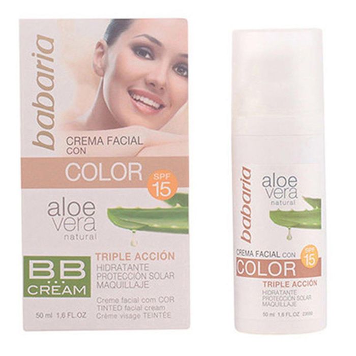 Babaria Aloe crema facial con color SPF15 50 ml