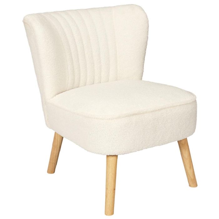 Home Deco Factory Silla Butaca Erika, Colección Natural, Tapizado de Rizo, Patas de Madera, 70x59x72 cm 0 Home Deco Factory Silla Butaca Erika, Colección Natural, Tapizado de Rizo, Patas de Madera, 70x59x72 cm 0
