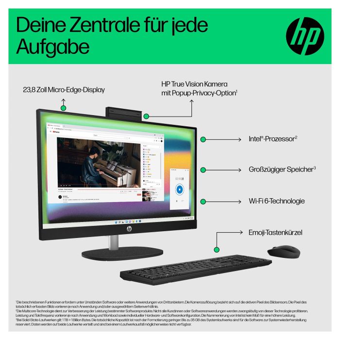 HP 24-cr0007ng All-in-One PC 60,5 cm (23,8 Zoll) 2