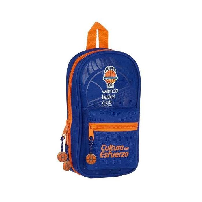 Plumier Mochila Valencia Basket M847 Azul Naranja 12 x 23 x 5 cm