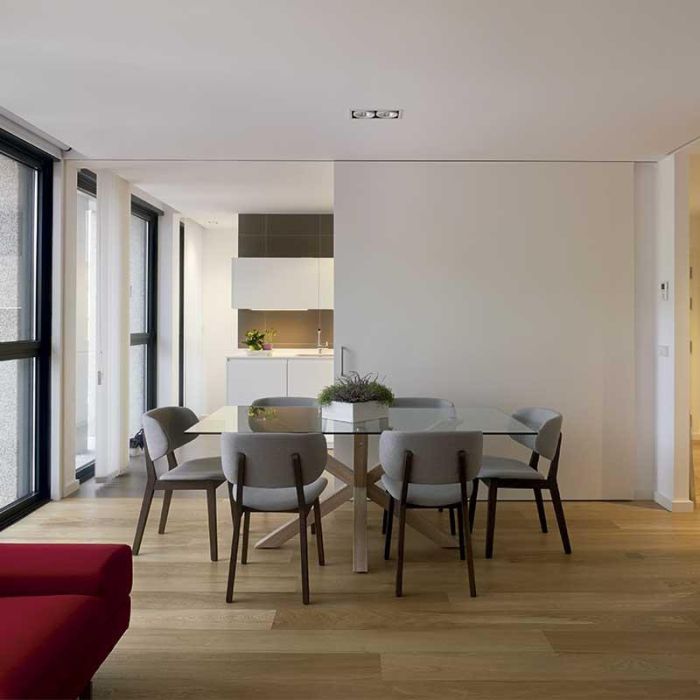 KLEIN SLID-150 Retrac Juego de Accesorios para Puertas Correderas de Madera, Sistema de Herrajes con Sujeción Embutida para Paso Óptimo