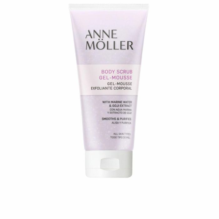 Anne Möller BODY ESSENTIALS Gel-Mousse Exfoliante Corporal Profundo con Goji y Agua Marina 200 ml para Piel Suave y Purificada