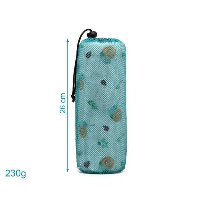 KioKids Toalla Playa Piscina Microfibra Secado Rápido Caracoles Happy Summer Beige 75x150 cm con Bolsa 3
