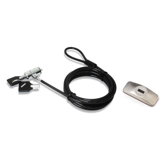 eSTUFF Kit de bloqueo de seguridad con llaves para K-Slot, para tabletas, portátiles, monitores y ordenadores con placa adhesiva 0 eSTUFF Kit de bloqueo de seguridad con llaves para K-Slot, para tabletas, portátiles, monitores y ordenadores con placa adhesiva 0