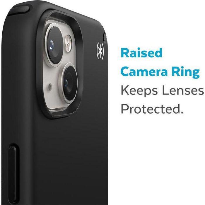 Speck Presidio 2 Pro + Ms para iPhone 14 Plus (Negro/Negro/Blanco) Compatible MagSafe Protección Antimicrobiana 4