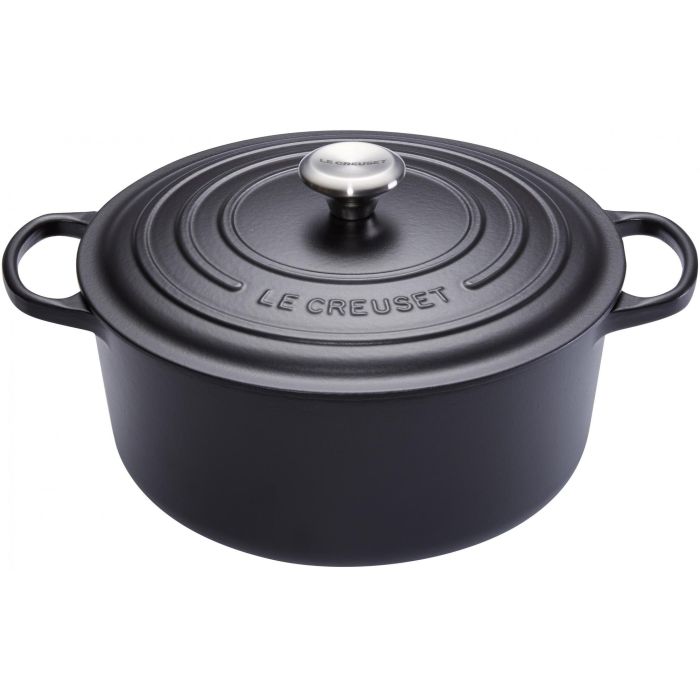 Le Creuset Signature Bräter Redondo 26 cm Negro