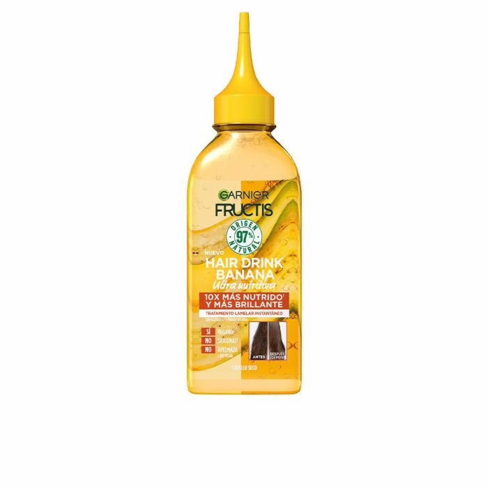 Garnier Fructis Hair Drink Banana Tratamiento Ultra Nutritiva Cabello Seco Brillo Intenso 200 ml