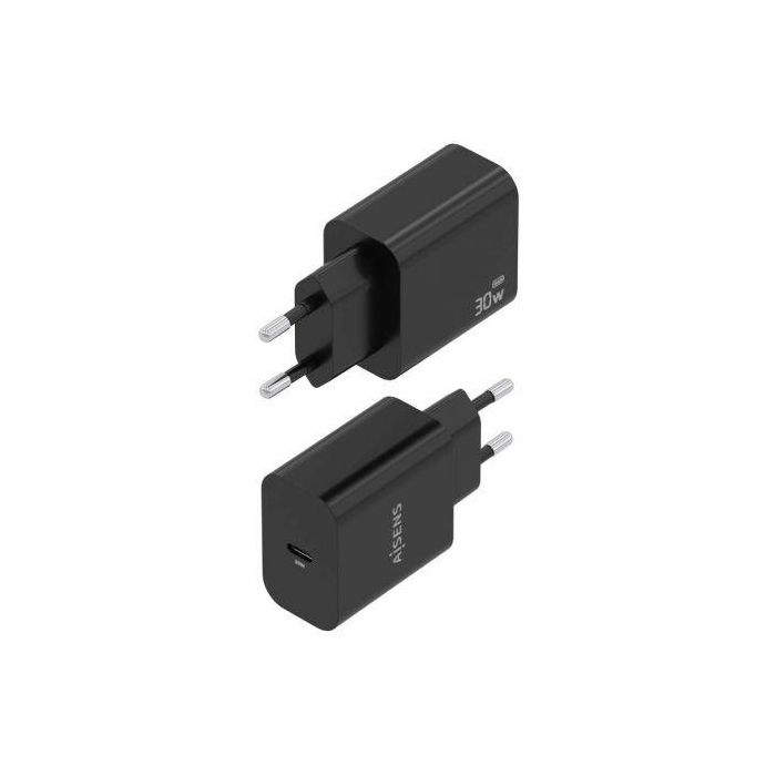 AISENS Cargador USB-C PD3.0 GaN 30W A110-0941 Negro AISENS Cargador USB-C PD3.0 GaN 30W A110-0941 Negro