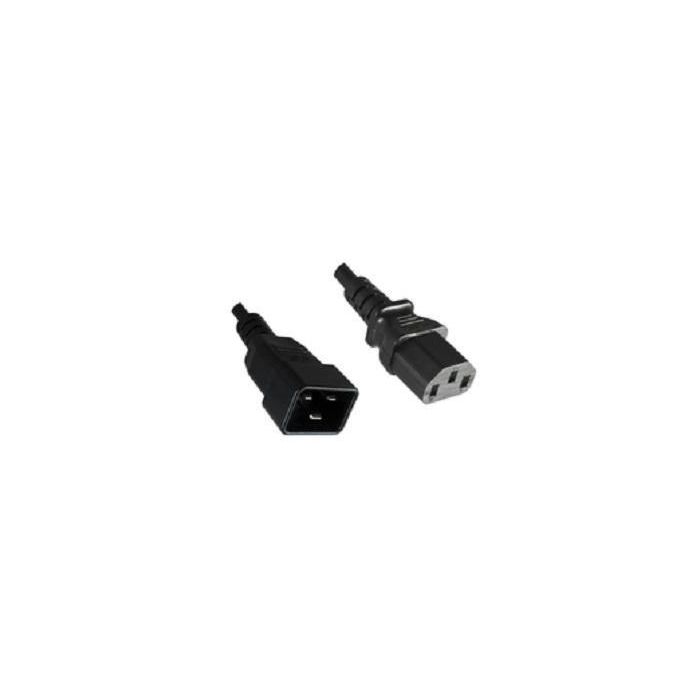 MicroConnect Cable de extensión C13 a C20, 2m para PDU/UPS, transforma C19 en C13