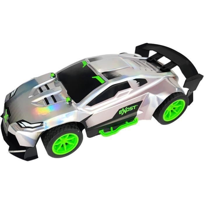 Coche teledirigido - EXOST - Metal cromado 1:14 - 15 km/h - 31 -5 cm - plateado y verde - 5 años 3 Coche teledirigido - EXOST - Metal cromado 1:14 - 15 km/h - 31 -5 cm - plateado y verde - 5 años 3