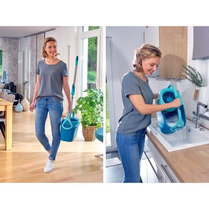 Leifheit 52101 Set Clean Twist Disc Mop Ergo Lavador de piso, cubo y fregona fácil de usar, mango telescópico 4 Leifheit 52101 Set Clean Twist Disc Mop Ergo Lavador de piso, cubo y fregona fácil de usar, mango telescópico 4