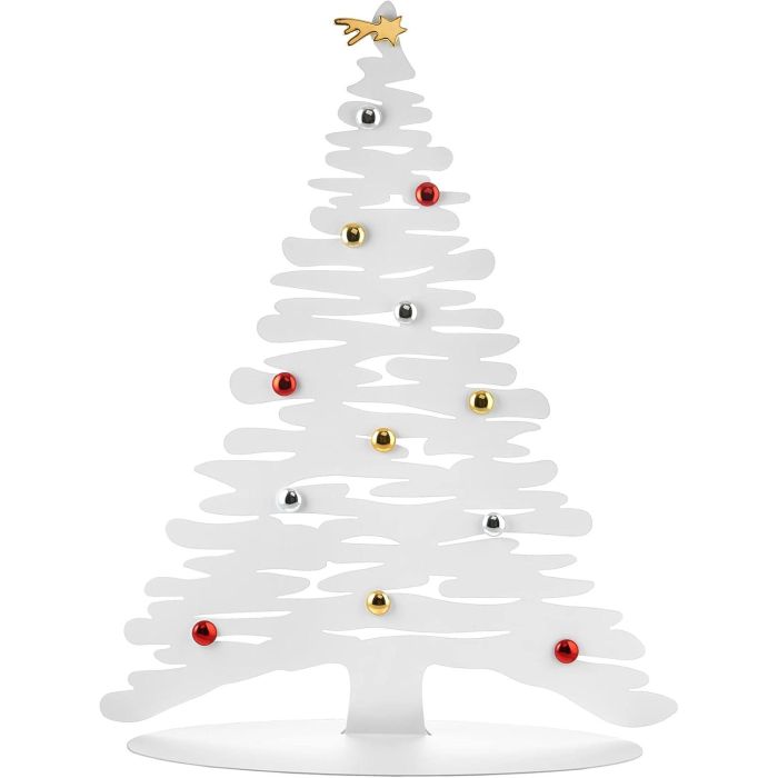 Alessi Bark for Christmas Árbol de Navidad Blanco BM06/70 W - Decoración Magnética, Diseño Boucquillon y Maaoui