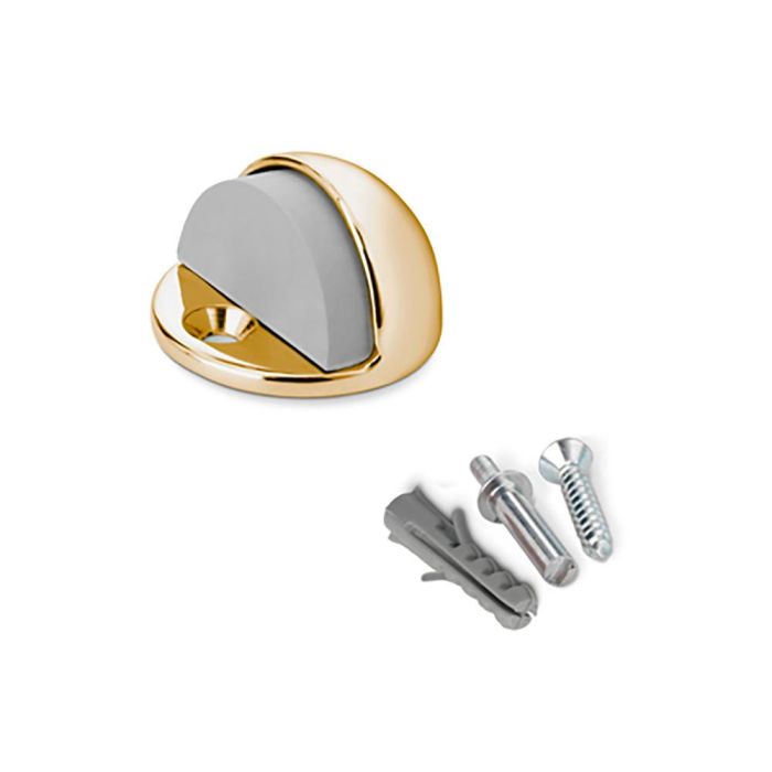 Inofix Tope de puerta metálico dorado con tornillo, aleación de zamac, para puertas de interior pesadas 0 Inofix Tope de puerta metálico dorado con tornillo, aleación de zamac, para puertas de interior pesadas 0