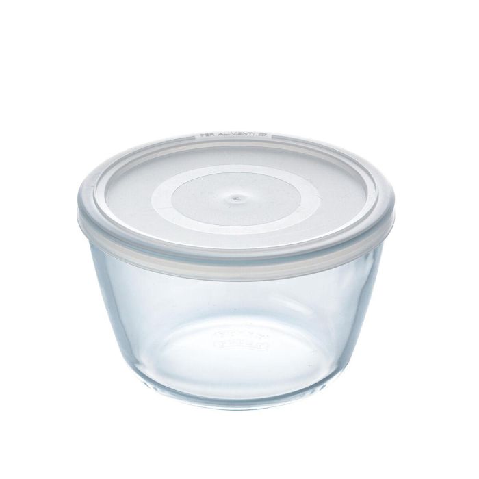 Fiambrera Redonda con Tapa Pyrex Cook & Freeze 1,1 L 15 x 15 x 10 cm Transparente Silicona Vidrio (4 Unidades) 1