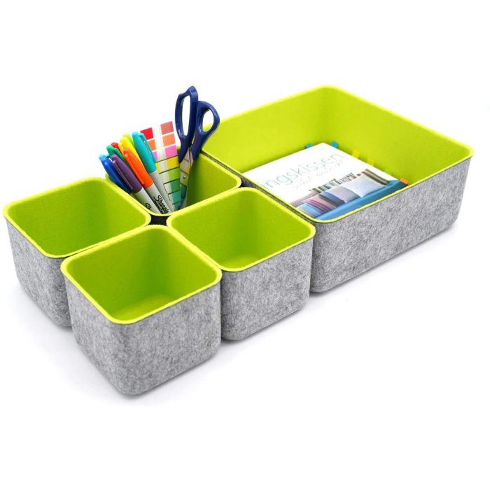 Confortime Set de 5 Organizadores de Fieltro 25.2 x 25 x 10 cm (6 Unidades) 5