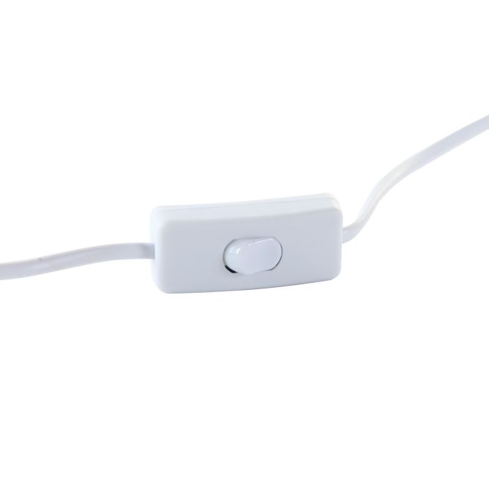 DKD Home Decor Lámpara Sobremesa Moderno Blanco Porcelana Lino 38 x 58 x 38 cm 2