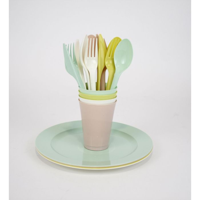 Set de 20 piezas para picnic pastel - Dem (12 Cajas) 2 Set de 20 piezas para picnic pastel - Dem (12 Cajas) 2