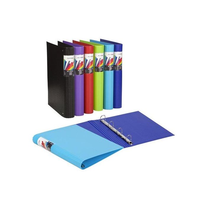 Carpeta De Anillas Carchivo Colormax Carton Forrado A4 4 An.Mixtas 40Mm Verde (Set de 2)