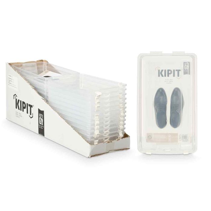 Kipit Caja Organizador Zapatos Caballero Transparente 21 cm x 37 cm x 13 cm (Set de 12) 2