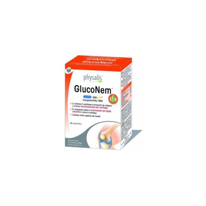 PHYSALIS Gluconem - Glucosamina, Condroitina, OptiMSM y OVOMET para Articulaciones y Cartílago Sano - 30 Comprimidos