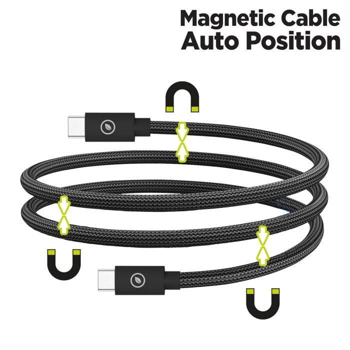muvit for change cable magnético Tipo C a Tipo C 3A 60W 1m negro 9 muvit for change cable magnético Tipo C a Tipo C 3A 60W 1m negro 9